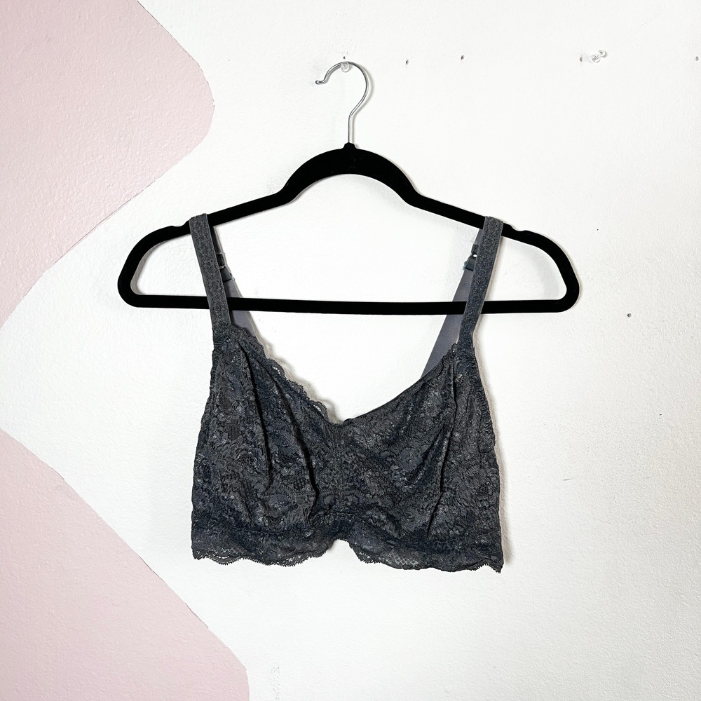 Cosabella Gray Lace Bralette Made In Italy Romantic‎ Sheer Size M